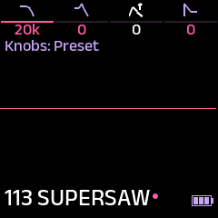 Screenshot of FM-1+VA (Baud Girl) running on the M-VAVE FM-1