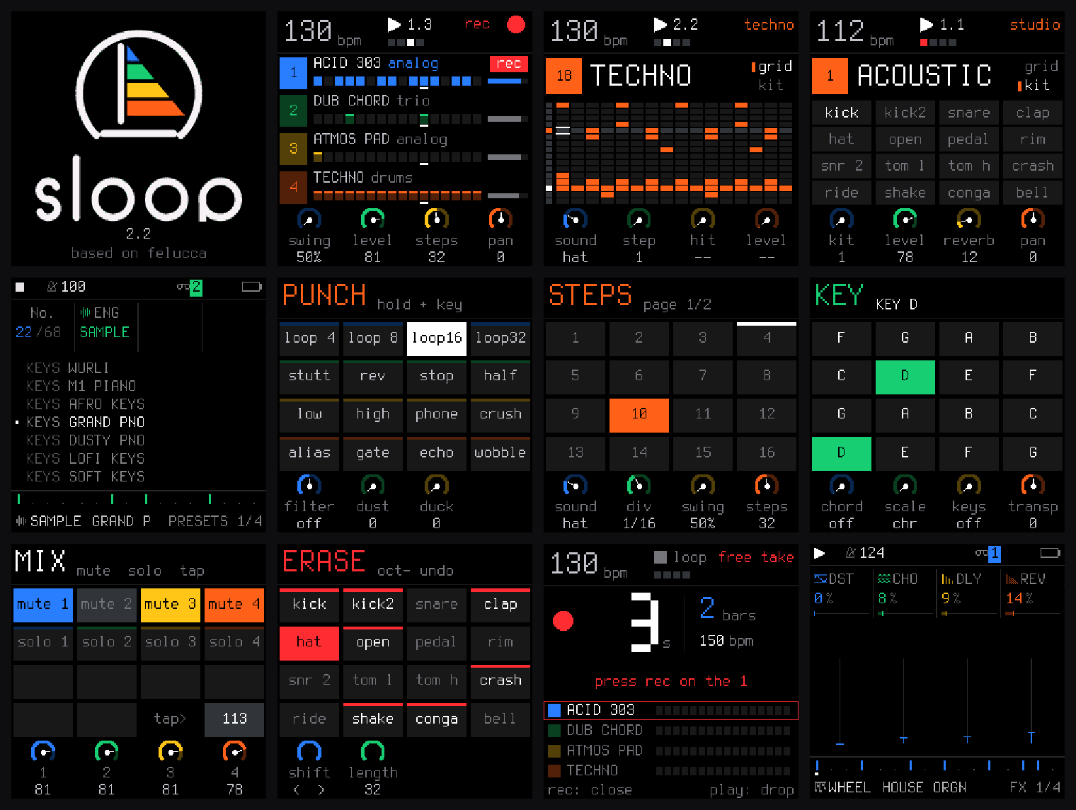 Screenshot of Bubba running on the M-VAVE FM-1