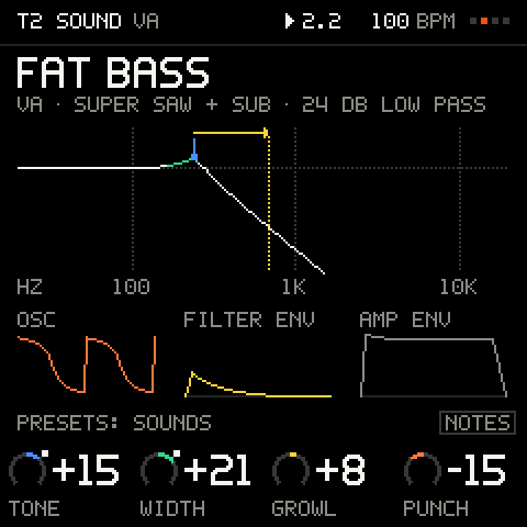 Screenshot of Groove OS running on the M-VAVE FM-1
