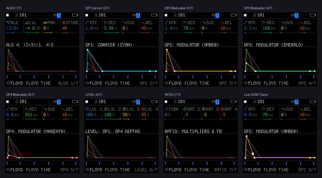Screenshot of SLOOP Floyd FM running on the M-VAVE FM-1